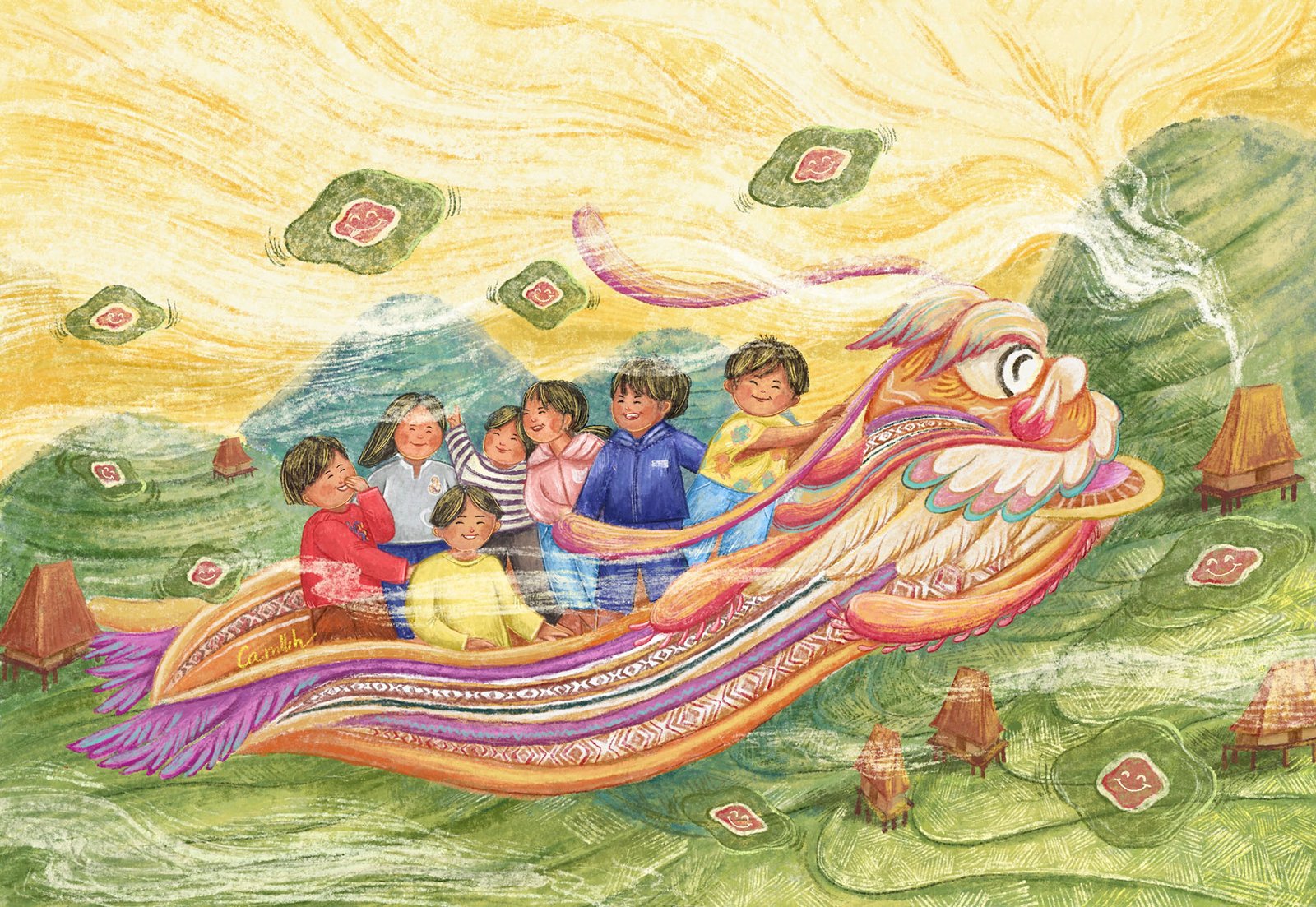 Khoai chở trăm nụ cười về bản